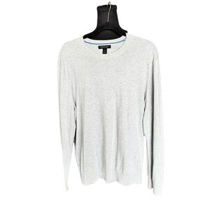 Banana Republic Cotton Cashmere Sweater XL Gray Crewneck Lightweight Minimalist